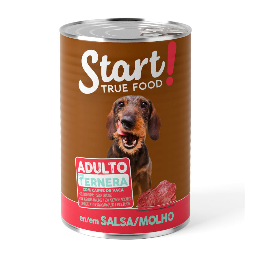 Start! Adulto Frango, Vitela e Cordeiro em Molho lata para cães - Multipack 6, , large image number null